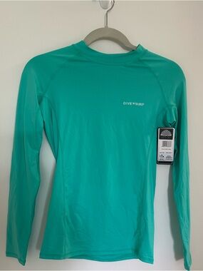 Dive N' Surf Teal Long Sleeve Rash Guard